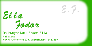 ella fodor business card